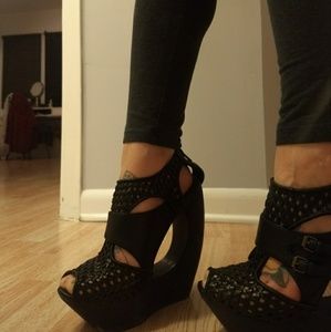 Jeffrey Campbell cut out wedges